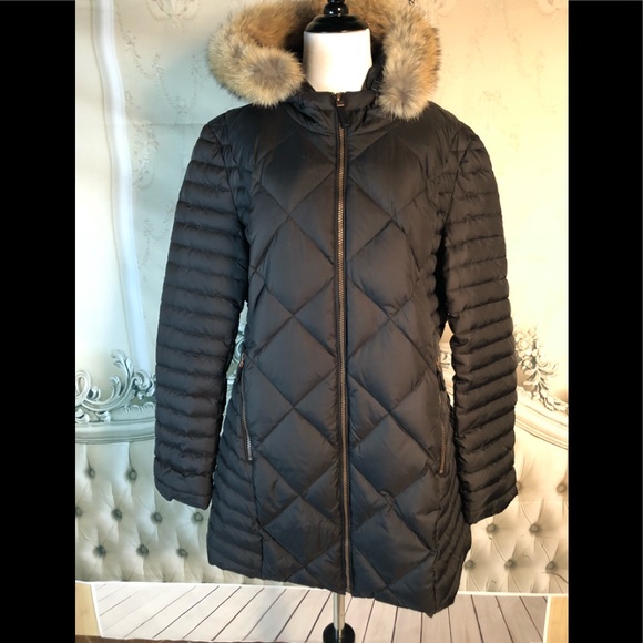 Andrew Marc New Olive Down Kameron Jacket Real fur hood Women/'s size XS S